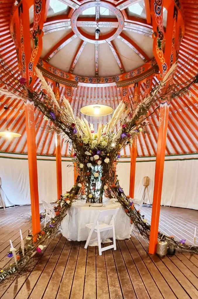 Déco table d'honneur bohème